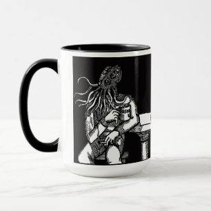 Caneca Cthulhu (fundo preto)