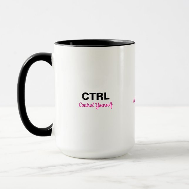 Caneca Ctrl Alt Del Citação de Ditos Motivacionais (Esquerda)