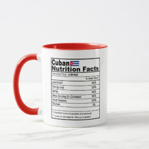 Caneca Cubana Engraçada Fato de Nutrição Café