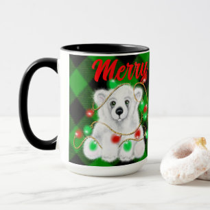 Caneca Cubo de urso polar, Papai noel