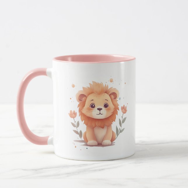 Caneca Cubo Leão de Bebê Cód. Água (Esquerda)