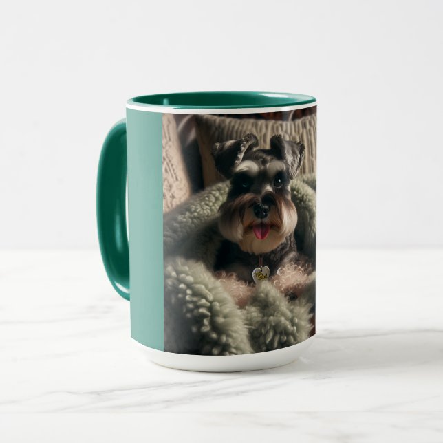 Caneca Cuddle Season Miniature Schnauzer (Frente Esquerda)