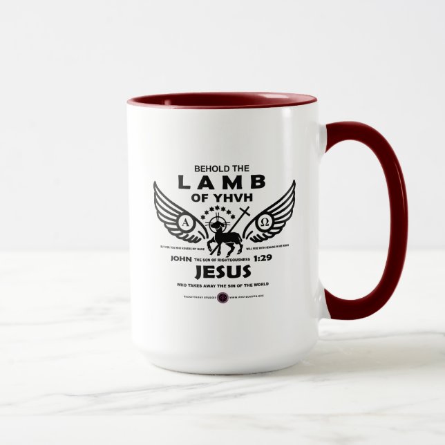 Caneca Cuidado com a lâmpada de YHVH (Direita)