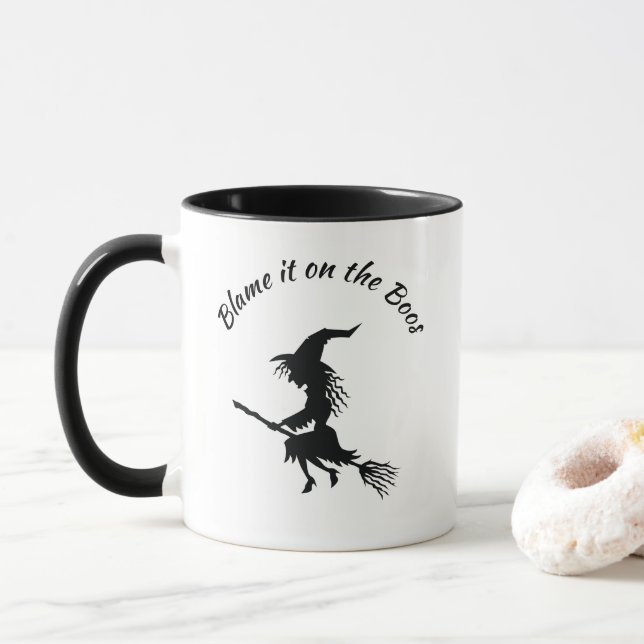 Caneca Culpa-o no Boos Witch Halloween Mug (Com Donut)