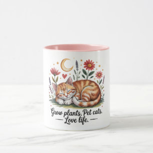 Caneca Cultive Plantas que os Gatos Amam Vida Fofa Jardim