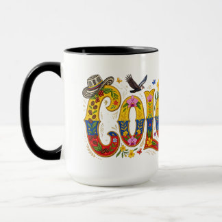 Caneca Cultura Tropical Vibrante do Patrimônio Colombiano