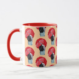Caneca Cultural Vermelho Floral Símbolo da Beleza Japão