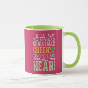 Caneca Cumpadinho Elfo   Citação de Alegria Natalina