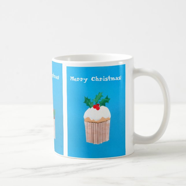 Caneca Cupcake de Natal Ringer Mug. (Direita)