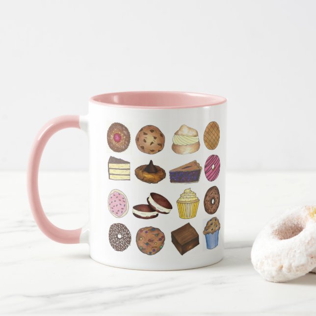Caneca Cupcake de torta de bolos Foodie Muffin Cake (Com Donut)