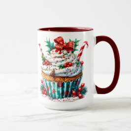 Caneca Cupcakes de hortelã-pimenta