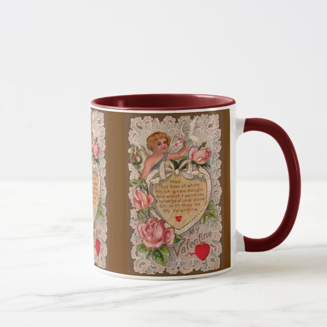 Caneca Cupid Poem Dia de os namorados Mug (Direita)