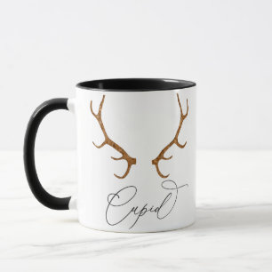 Caneca Cupid Reindeer Antlers Natal