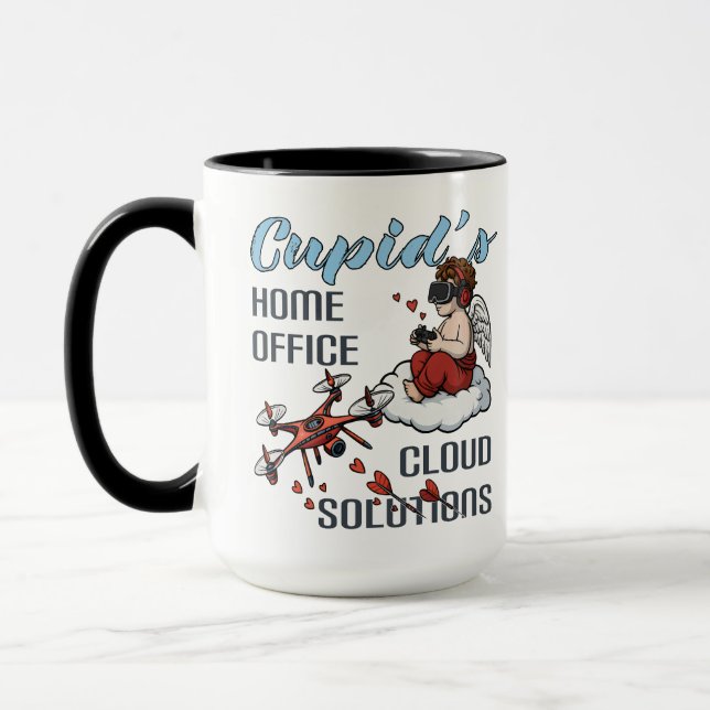 Caneca Cupid’s Home Office, Drone Valentine’s Day (Esquerda)
