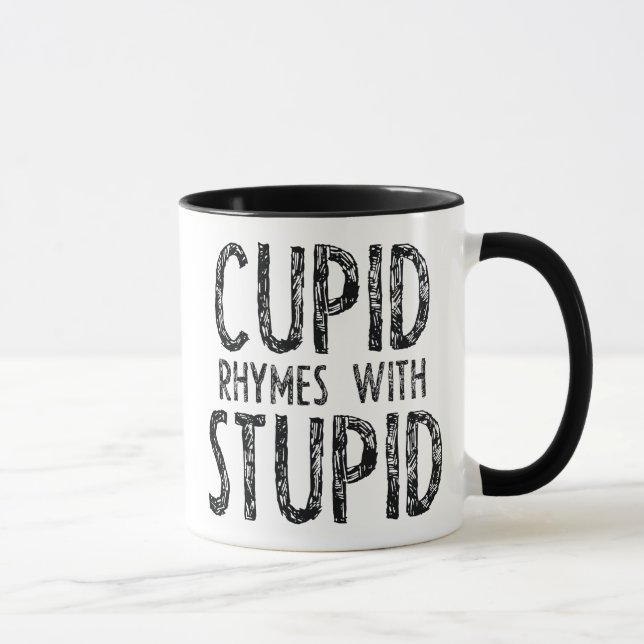 Caneca Cupido Rhymes Com Estúpidos (Direita)