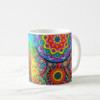 Caneca cura de activação da arte da mandala da paz