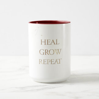 Caneca Cure Cresça Repita | Estilo de Vida Motivação para