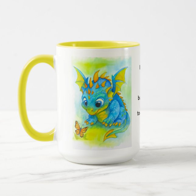 Caneca Curious Baby Dragon (Esquerda)