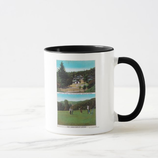 Caneca Curso de Golfe, Motivos de Croquet, Algodão (Direita)