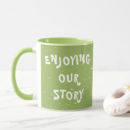 Caneca Curtindo nosso texto branco de ponto branco da his