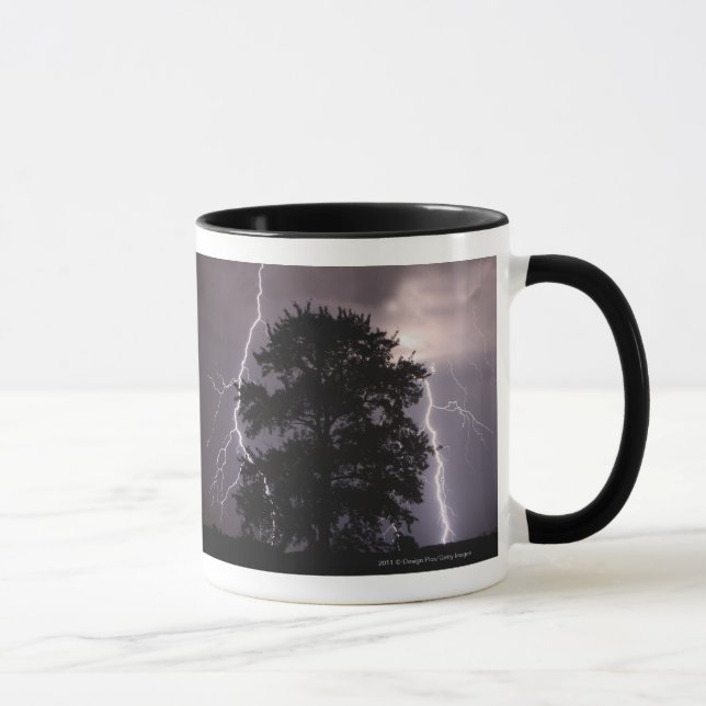Caneca Curto circuitos no céu atrás de uma árvore (Direita)