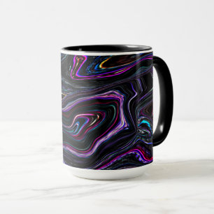 Caneca Curvas irregulares com cor sufocada pelo escuro
