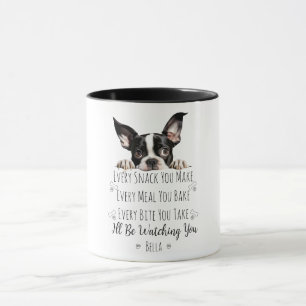 Caneca Custa Boston Terrier Dog Engraçado Personalizado