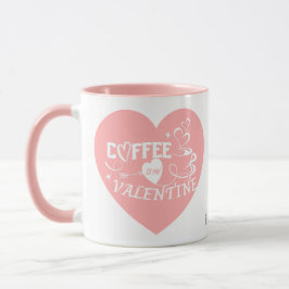 Caneca Custom Coffee Lover Pink Heart Arrow Valentine