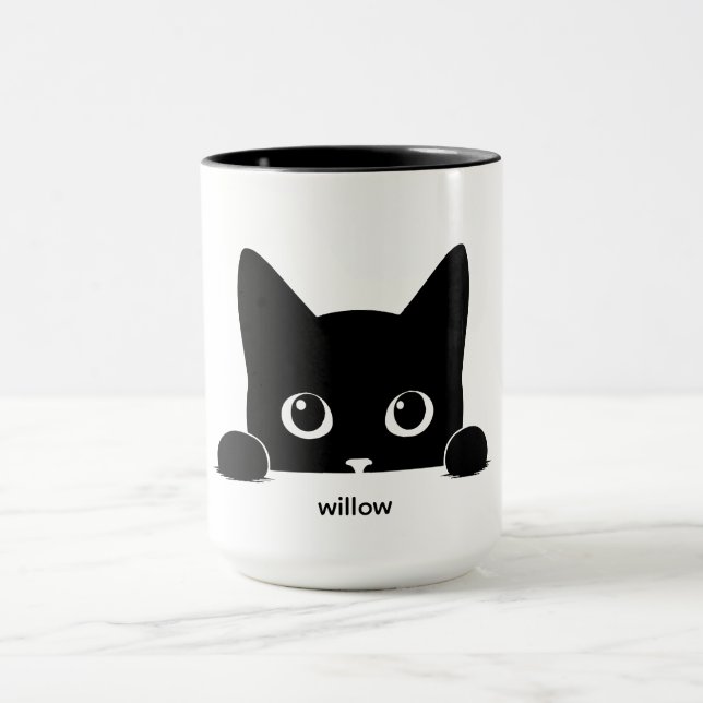Caneca Custom Cute Cat Pet Name (Centro)
