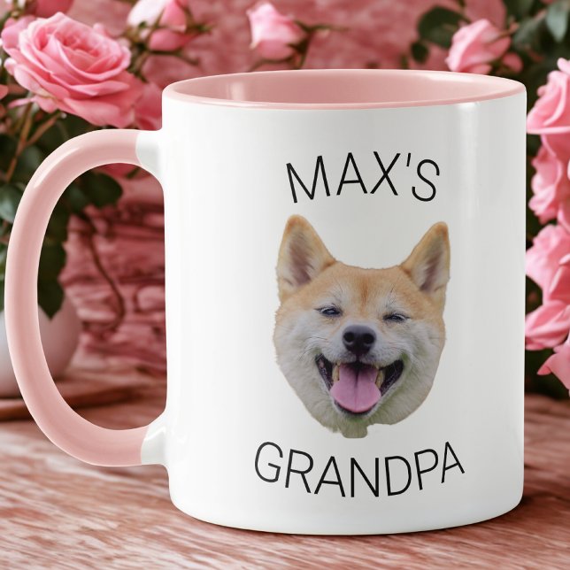 Caneca Custom Dog Face Coffee Mug, Grandpa Gift (Criador carregado)