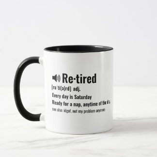 Caneca Custom Funny Retirement Definition Mug 