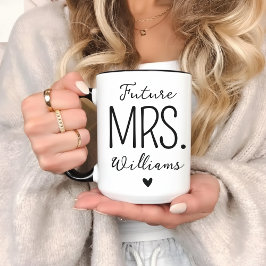 Caneca Custom Future Mr and Mrs Mug, Engagement Gift