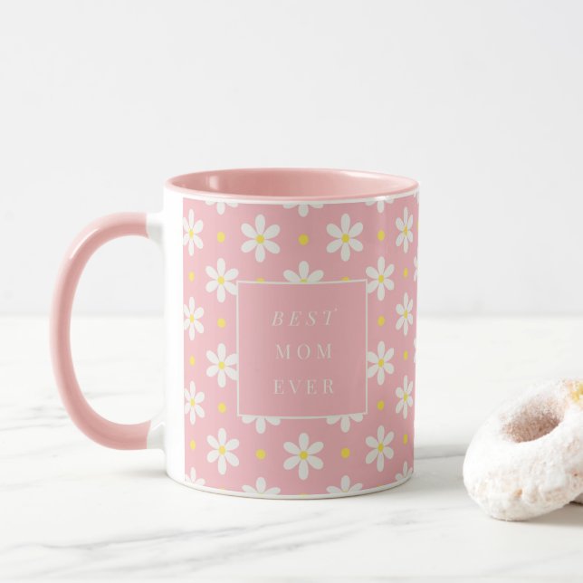 Caneca Custom Mother's Day Gift Personalized Daisy (Com Donut)