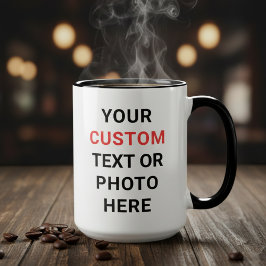 Caneca Custom Mug | Add Text, Photo, Logo or Design Here 