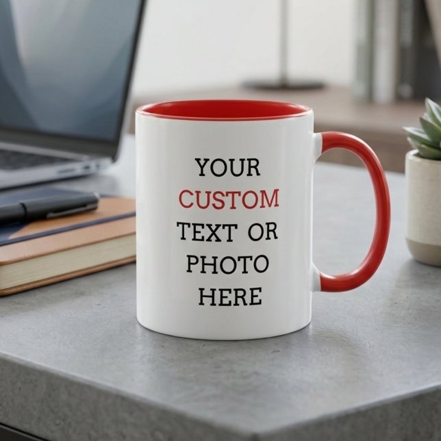 Caneca Custom mug with your text or photo   (Criador carregado)