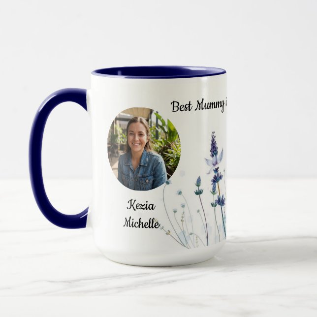 Caneca Custom Mummy’s Wildflowers Garden Mother’s Day (Esquerda)