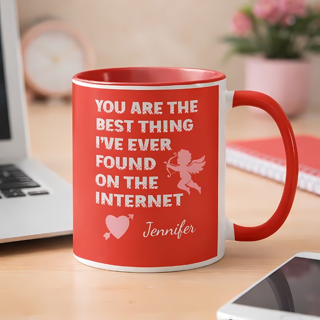 Caneca Custom Name | Funny Dating Valentine Day Gift (Custom Name | Funny Dating Valentine Day Gift Mug)