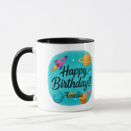 Caneca Custom Name Turquoise 21st Birthday