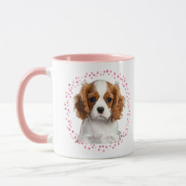 Caneca Custom pastel pink cavalier mug Photo Personalized
