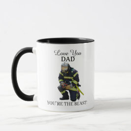 Caneca Custom Photo Firefighter Dad Mug