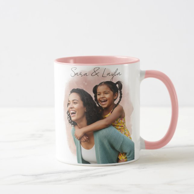 Caneca Custom Photo Mug for Family Couple (Direita)