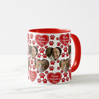 Caneca Custom Photo Valentine’s Day Cat Lover Mug