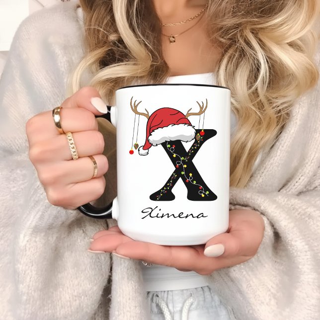Caneca Custom Santa Holiday Mug for Coworkers and Friends (cozy Christmas mug, personalized Xmas mug, Christmas drinkware, Christmas monogram cup for him & her)