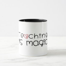 Caneca Custom Teacher Heart Frame Appreciation Gift