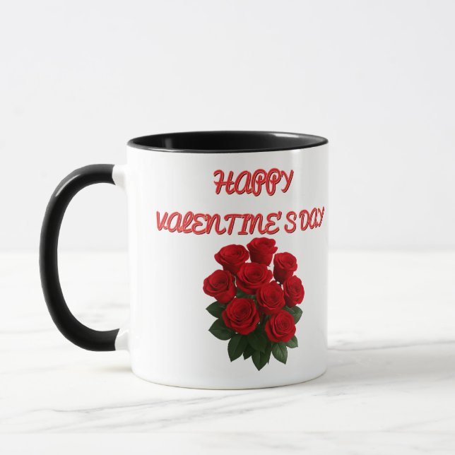 Caneca Custom Valentine’s Mug–Editable Photo, Name Messag (Esquerda)