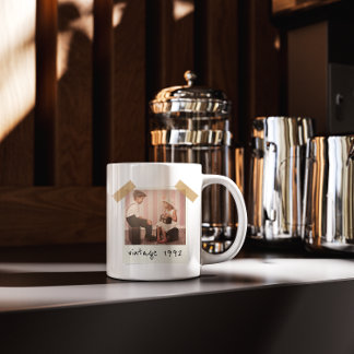 Caneca Custom Vintage Photo And Year Birthday Customazed