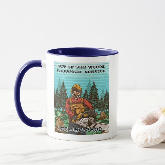 Caneca Customize Firewood Service Business Promotional (Com Donut)