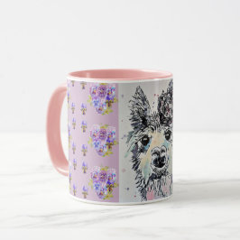 Caneca Cute Alpacca Llama lilac Watercolor Mug