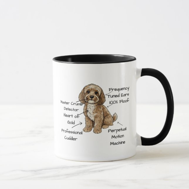 Caneca Cute Anatomy of a Cockapoo Dog Lover Gift (Direita)