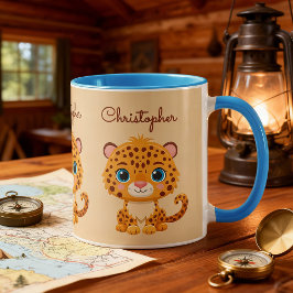 Caneca Cute Baby Leopard Safari Animal Kids